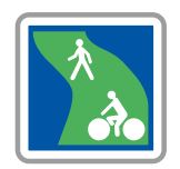 Panneau de signalisation d'indication les voies vertes et voies réservées aux piétons et aux véhicules non motorisés - C115_0
