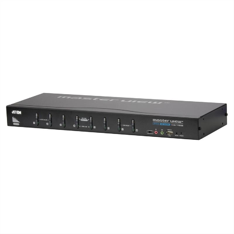 Aten cs1768 switch kvm dvi, usb, audio, 8 ports_0