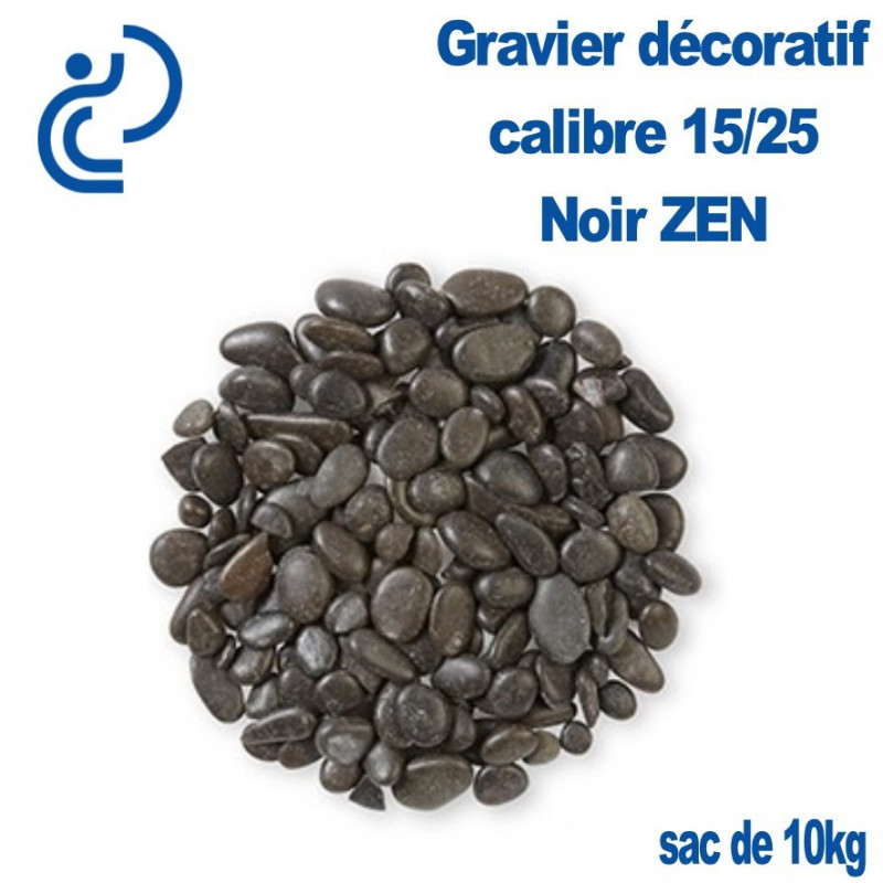 Gravier Roulé Noir ZEN 15/25 sac de 10kg_0