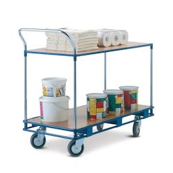 Provost Chariot multi-services 2 niveaux - 80 x 53,5 x 92,5cm - bleu acier 403130216_0