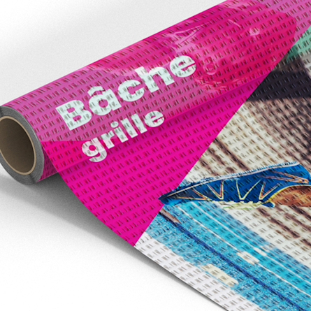 Bâche Grille - 260 g Mesh B1 - Impression banderole micro perforée - Bâche Mesh sur mesure_0