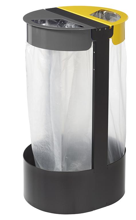 CITWIN PREMIUM Support sac sur pied - 2 ou 3 Flux - Fabrication française - Matière recyclable - Cendrier 3L_0