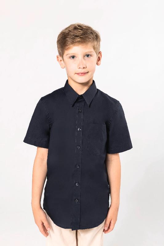 Chemise popeline manches courtes enfant -  Réf: K520_0