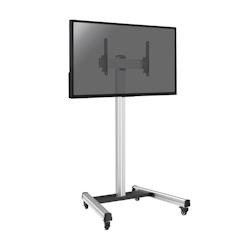 KIMEX Support sur roulettes pour écran TV 32'' - 75'' - Hauteur 175cm - Inclinable - gris 3700685418899_0