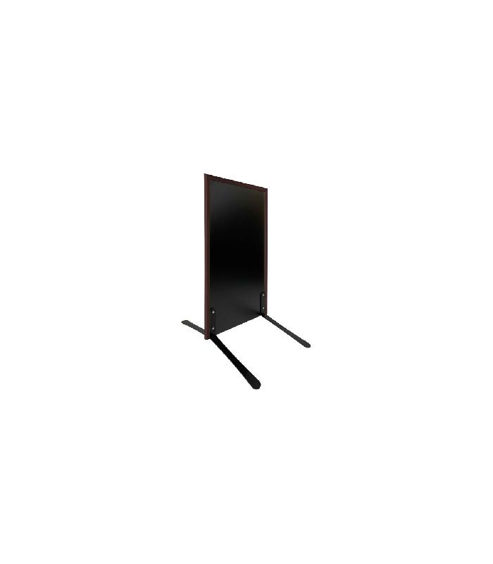 Panneau trottoir cadre bois sur piétement noir effet ressorts - 105 x 56 cm - Référence : PFN132CHO_0