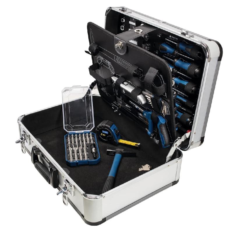 Mallette en aluminium 32 cm boîte à outils box alu valise rangement dvd