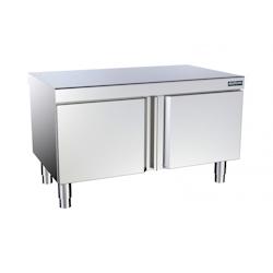 Distform Meuble Inox P.700 avec Portes Battantes et Plan de Travail Central Acier inoxydable 800x700x700x600mm - 641094049560_0