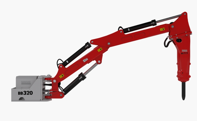 Flèche de démolition légère et polyvalente Sandvik BB320 - Utilisée dans les carrières_0