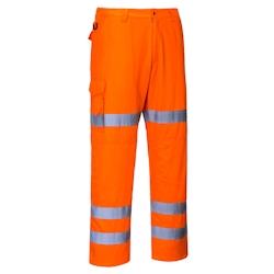 Portwest - Pantalon de travail 3 bandes COMBAT HV RIS Orange Taille L - L orange RT49ORRL_0