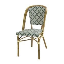 PROLOISIRS Paris 4 chaise alu bamboo look/textilène baroque vert - aluminium 3700103113757_0