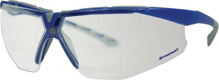 Lunettes de protection Daylight Flex EN 166 branches grises/bleu foncé,verres trans. Polycarbonate PROMAT_0