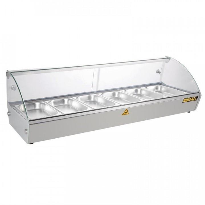 Vitrine chauffante 6 x GN 1/3 (P) 40 mm, 800 W, 220 V - MONO_0