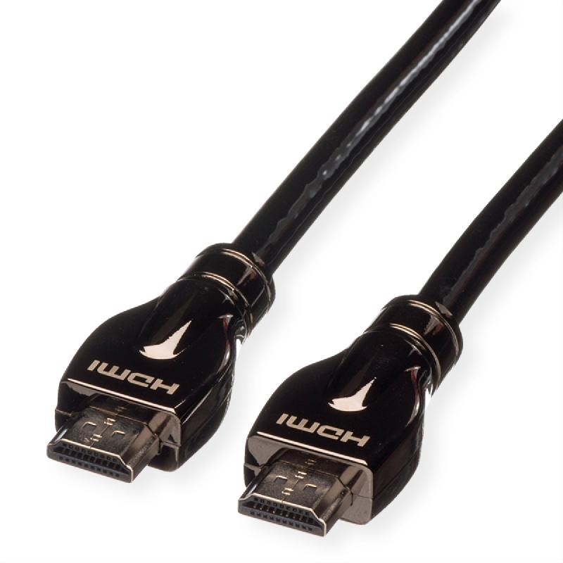 ROLINE Câble HDMI Ultra HD avec Ethernet, 4K, M/M, noir, 7,5 m_0