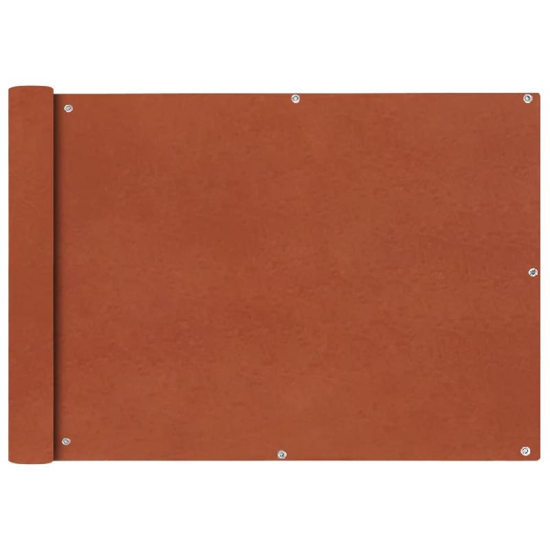 ÉCRAN DE BALCON BRISE PARE VUE PROTECTION CONFIDENTIALITÉ EN TISSU OXFORD 75 X 600 CM OCRE MARRON 02_0010173_0