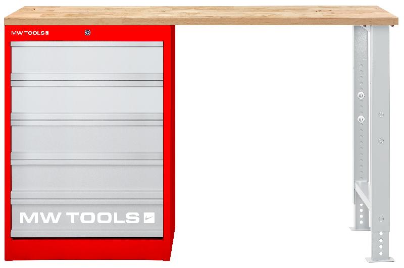 Établi modulaire Rubberwood avec armoire à tiroir 5T 1500 mm MW Tools_0