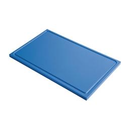 Gastro M Planche à Découper avec Rigole Haute Densité Bleue 325 x 265 mm - bleu plastique 0645760393018_0