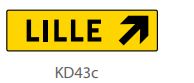 Panneau type KD 43c ou KD 43d - Indication de déviation_0