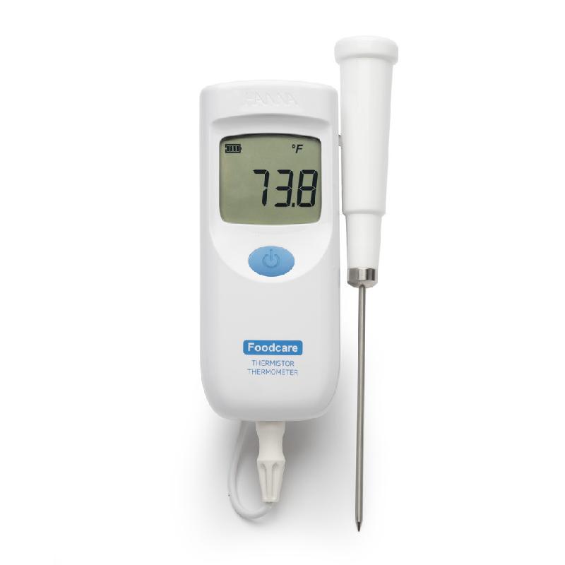 Thermomètre compact étanche à thermistance CTN avec sonde FC762PW, câble 1 m, conforme EN13485 - HI93501_0