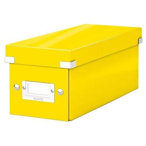 Leitz boîte de rangement cd click&store office. Contenance de 30 cd standard ou 60 slim. Coloris jaune_0