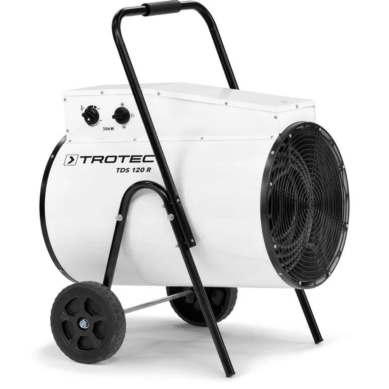 Canon à air chaud axial électrique triphasé TDS 120 R avec roues de transport - TROTEC - 1410000011_0