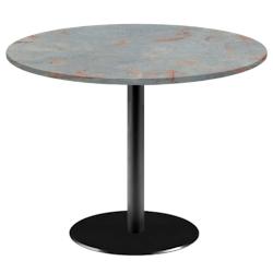 Restootab - Table Ø120cm - modèle Rome gris rouille - marron fonte 3760371519699_0