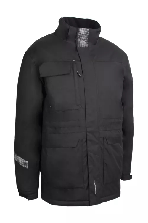 Parka - 300D Oxford enduit PU 100% PES + Matelassage 160g/m2 - Noir - Référence : 5TPR010_0