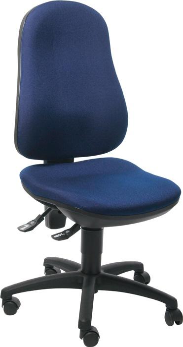 Chaise de bureau pivotante avec contact permanent bleu royal 420-550 mm sans accoudoirs capacité charge 110 kg TOPSTAR_0