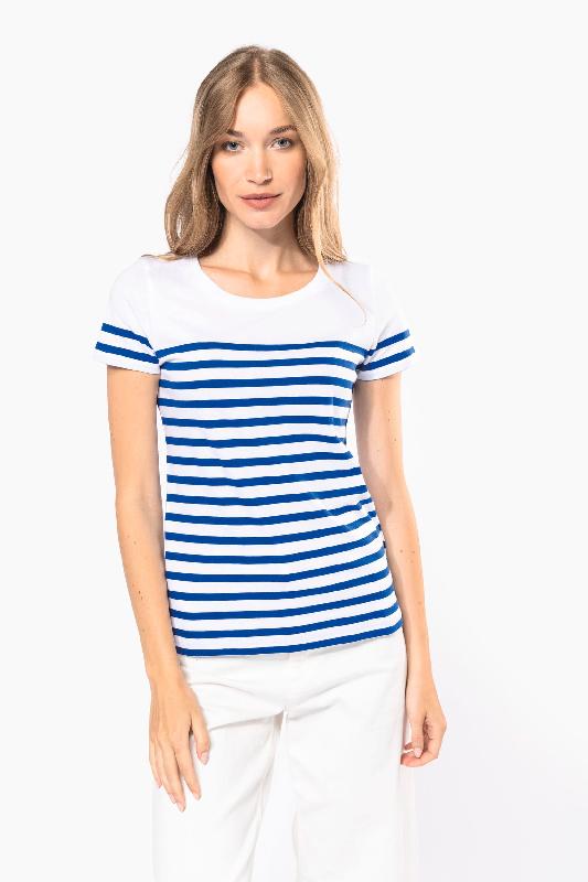 T-shirt marin col rond Bio femme -  Réf: K3034_0