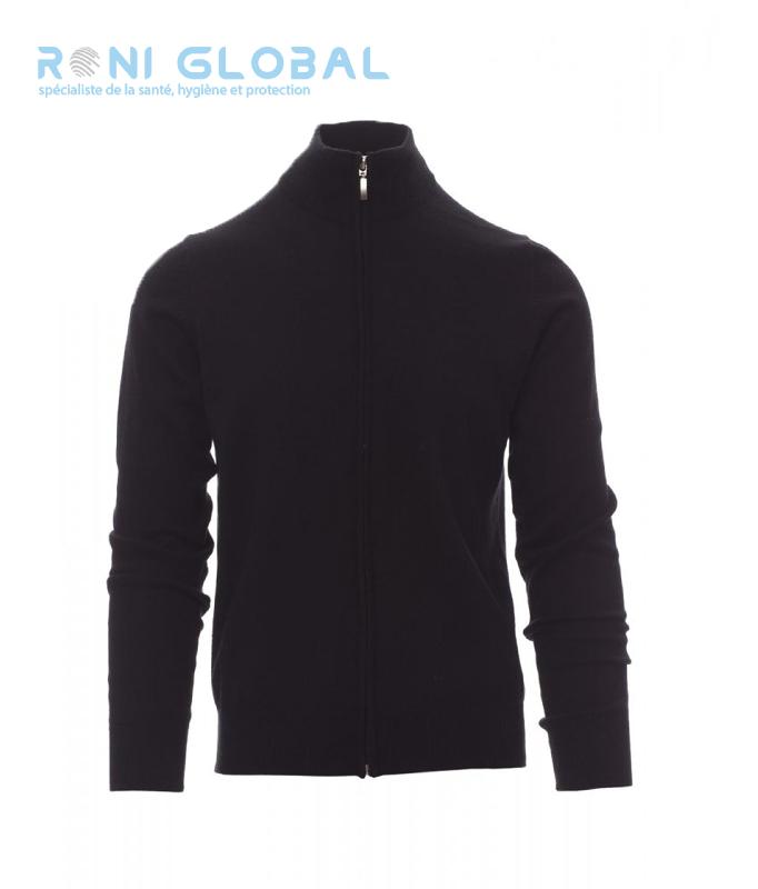 PULLOVER DE TRAVAIL UNISEXE NOIR EN COTON/LAINE - BOARDING PAYPER_0