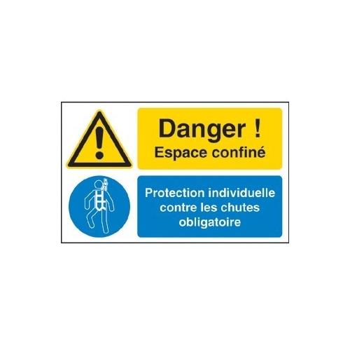 Espace confiné protection individuelle contre les chutes x mm adhésif sticker