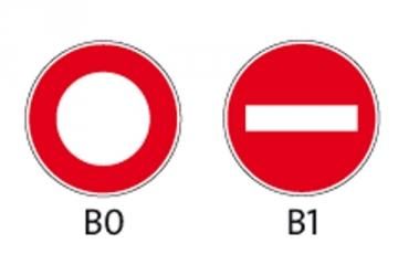 Panneaux D'interdiction Type B0 Et B1 ø 1050mm - Cl.1