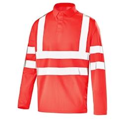 Cepovett - Polo manches longues Fluo Base 2 Rouge Taille 2XL - XXL 3603622252016_0