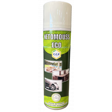 NETOMOUSS ECO Mousse nettoyante multifonctions biodégradable - Actions nettoyante, dégraissante, désodorisante - Polyvalent et multi-surfaces - Prêt à l'emploi - Pour inox, chromes, faïences, céramique, boiseries, matériaux stratifiés, alliages l_0