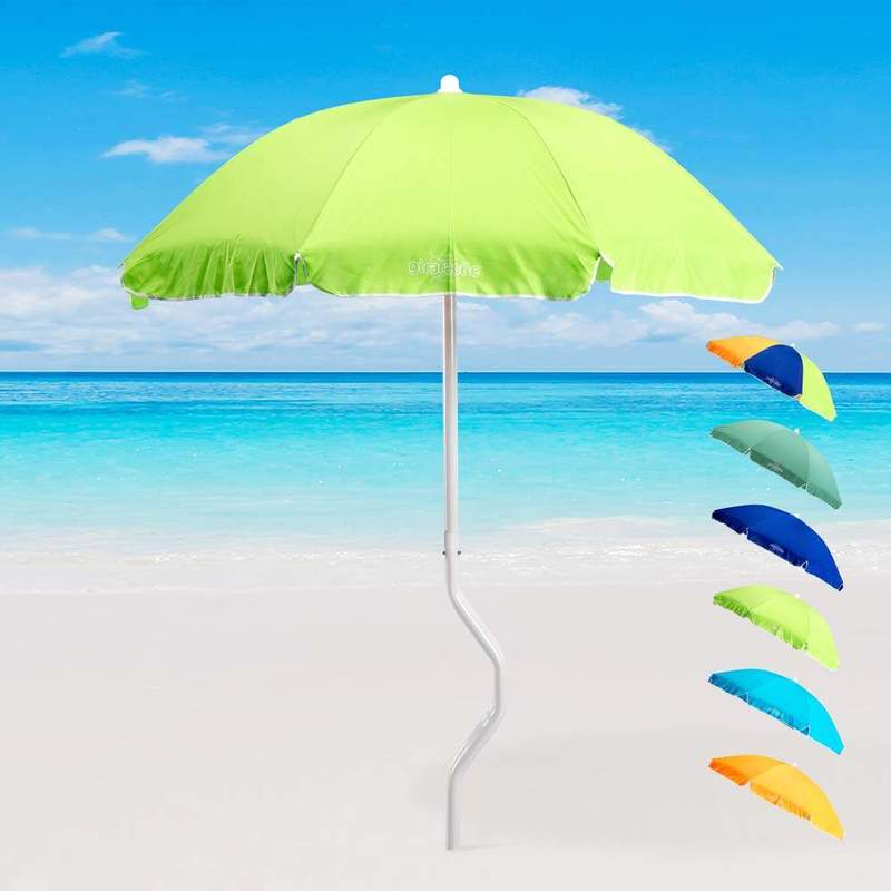 Parasol De Plage 180 Cm Coton Pêche Girafacile Dioniso Vert