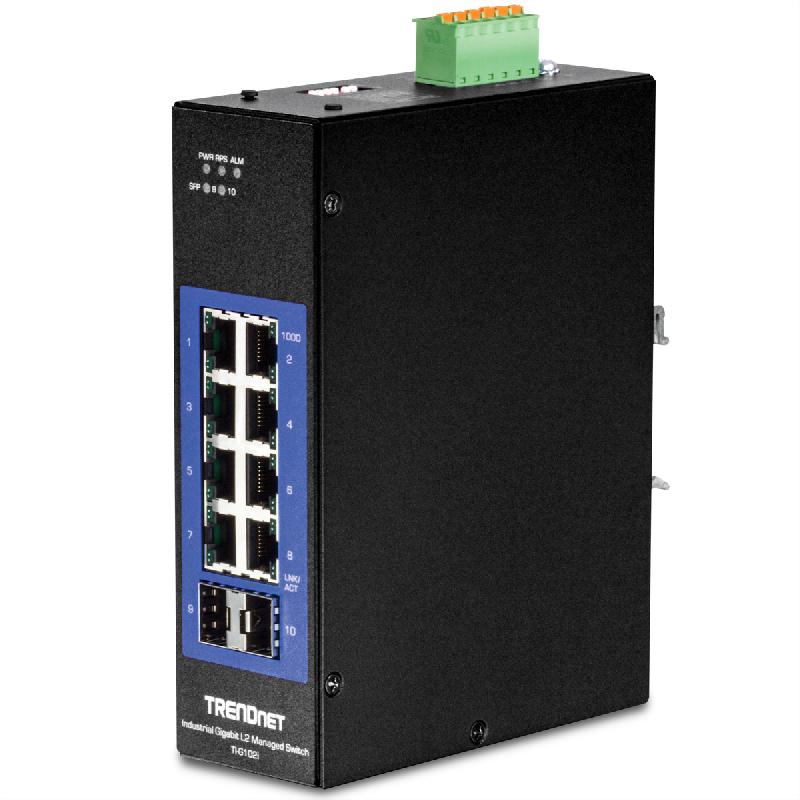 TRENDnet TI-G102i Switch rail DIN industriel administrable L2 Gigabit à 10 ports_0