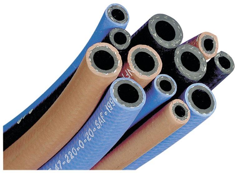 Tuyau de gaz en caoutchouc simple diamètre 10x16mm pour acetylène, longueur 40m, 20 bars - WELDLINE - w000010068 - 588974_0