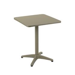 METRO PROFESSIONAL Table de terrasse NARNI, acier, 60 x 60 cm, pour restaurants et bars, carrée, khaki - marron acier 4337255235267_0