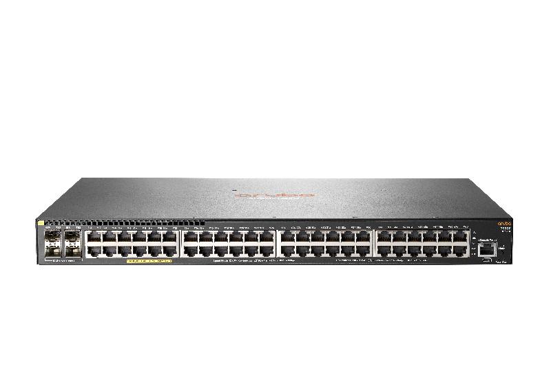 HPE Aruba Networking Aruba 2930F 48G PoE+ 4SFP+ Géré L3 Gigabit Ethernet (10/100/1000) Connexion Ethernet, supportant l'alimentation via ce port (PoE) 1U Gris_0