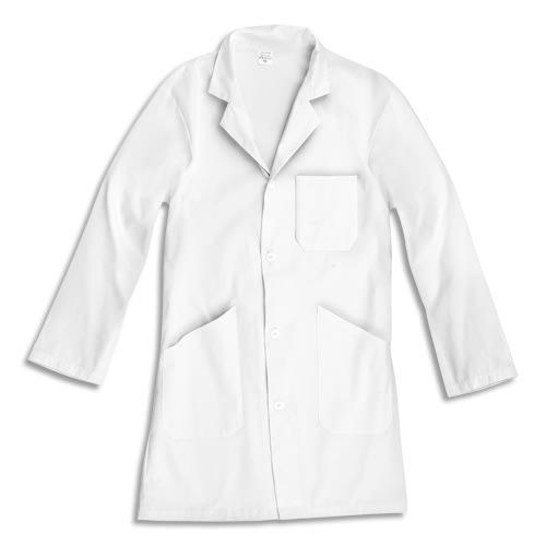 Wonday blouse à manches longues blanche en tissu 100% coton 3 poches, taille l_0