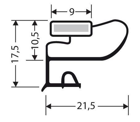 Profil pvc a perle aimante pour meubles frigos jpp-107_0