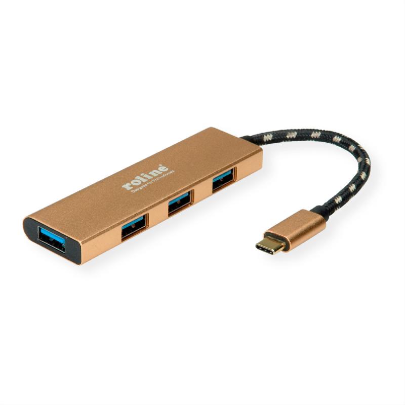 ROLINE GOLD Hub USB 3.2 Gen 1, 4 ports, prise type C_0