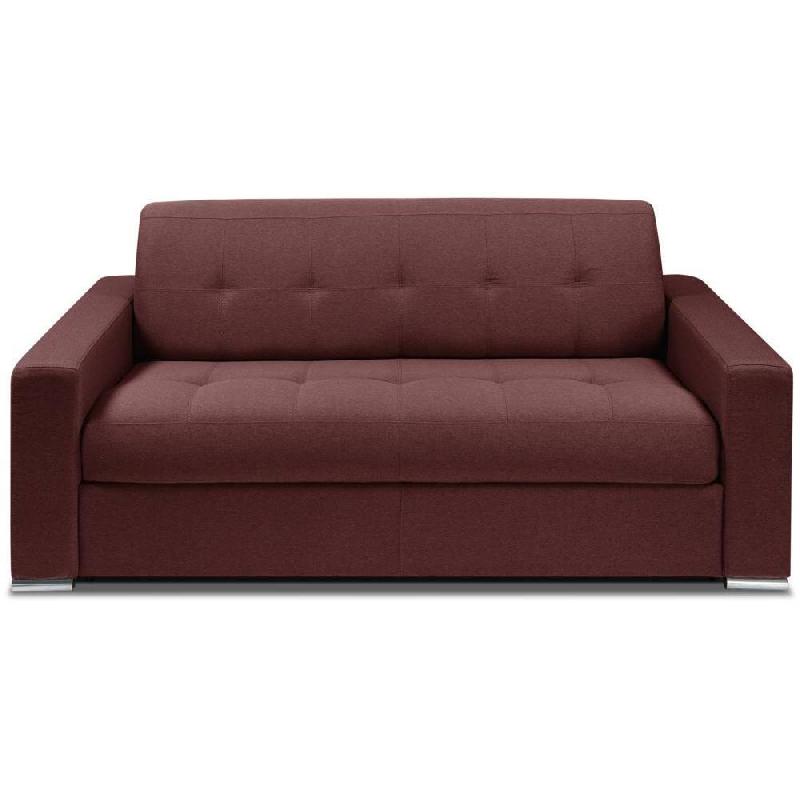 CANAPÉ CONVERTIBLE 3 PLACES MOJITO MATELAS 16CM SYSTÈME EXPRESS SOMMIER LATTES 140CM MICROFIBRE BORDEAUX_0