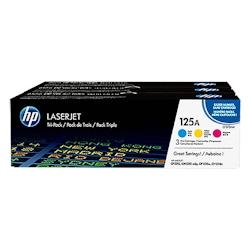 HP CB541A/CB542A/CB543A Pack de 3 Cartouches de Toner ORIGINALEES - 125A - 000000120025440777_0