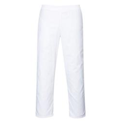 Portwest - Pantalon de cuisine avec taille élastiquée Blanc Taille 4XL - XXXXL 5036108256310_0