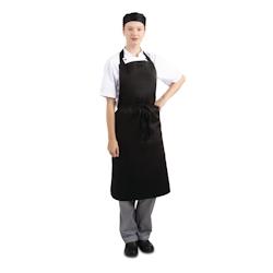 Whites Chefs Clothing Tablier bavette Whites noir - A279_0