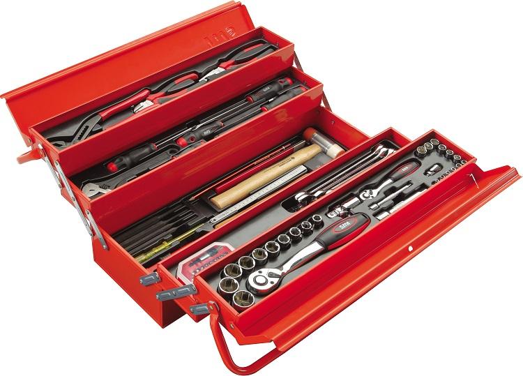 Composition de 113 outils avec caisse de maintenance métallique - SAM OUTILLAGE - cp-113box - 796712_0