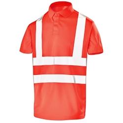 Cepovett - Polo manches courtes Fluo Base 2 Rouge Taille 4XL - XXXXL 3603622251828_0