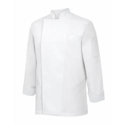 METRO PROFESSIONAL Veste de cuisine homme manches longues passepoilé noir T.S - S blanc polyester 7183-21_0