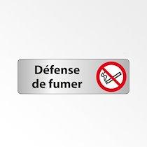 Panneau adhésif - Défense de fumer - P002  - 250 x 80 - Argent - Lot de 2_0