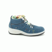 Chaussures de sécurité femme Sally - bleu - cuir - technologie Dry'n Air et SmellStop - norme S1P SRC